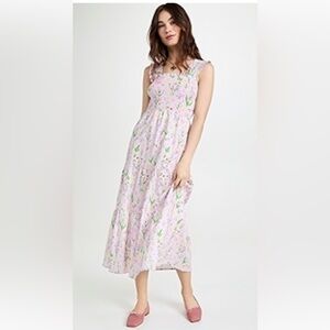 OLIVIA RUBIN Pastel Floral Midi Dress
